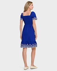 Womens Mommy And Me Eyelet Tiered Dress - Blue Belle