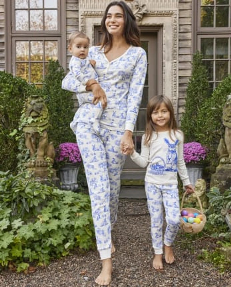 Kids Mommy And Me Bunny Snug Fit Cotton Pajamas - Gymmies