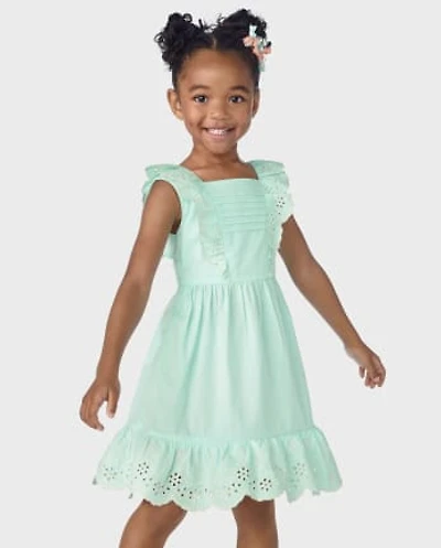 Girls Mommy And Me Pintuck Eyelet Ruffle Dress - Signs of Spring