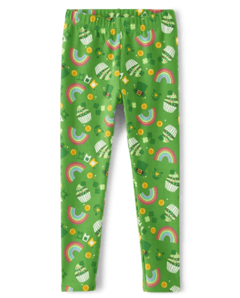 Girls Shamrock Leggings - Little Leprechaun Collection