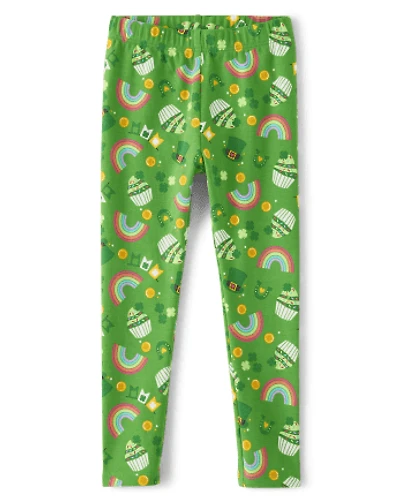 Girls Shamrock Leggings - Little Leprechaun Collection
