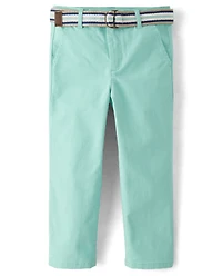 Boys Belted Chino Pants - Spring Celebrations