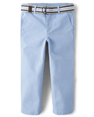 Boys Belted Chino Pants