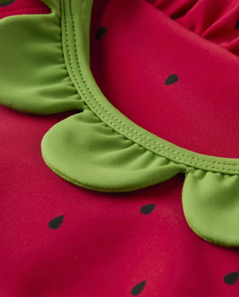 Girls Strawberry One Piece Swimsuit - Swim