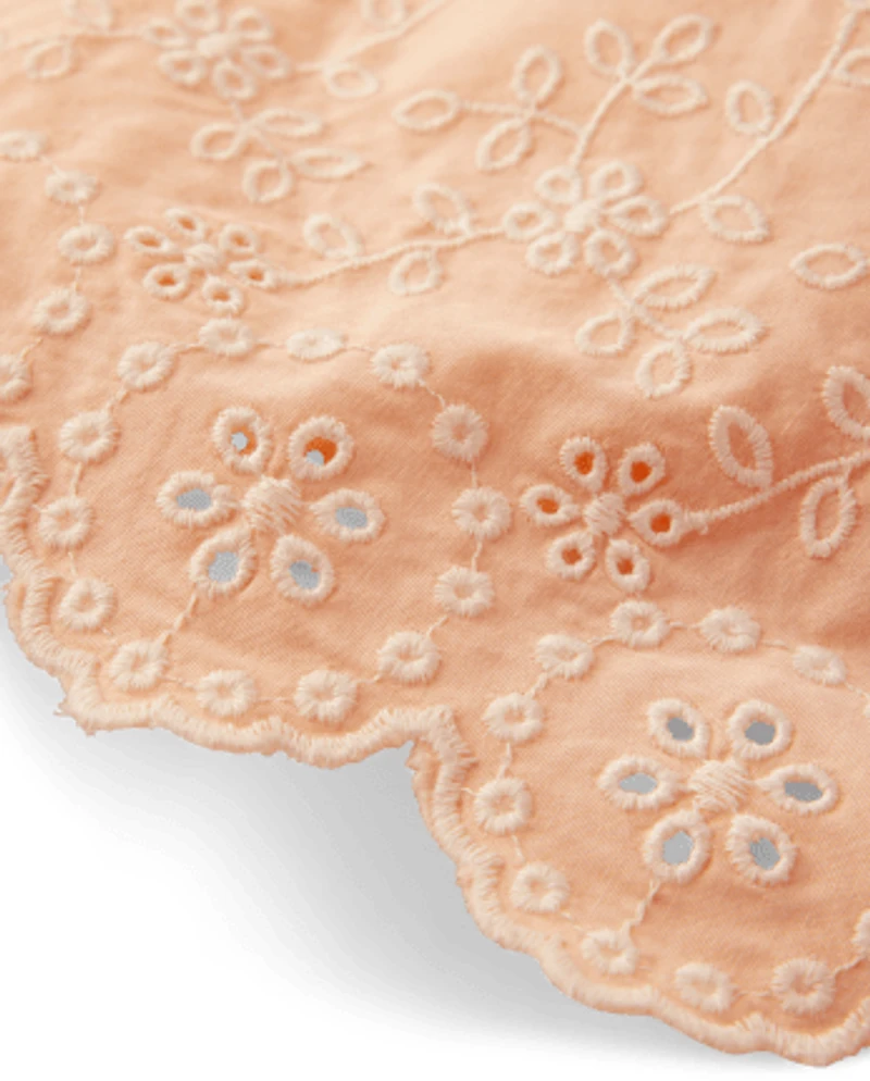 Girls Eyelet 2-Piece Outfit Set - Little Essentials