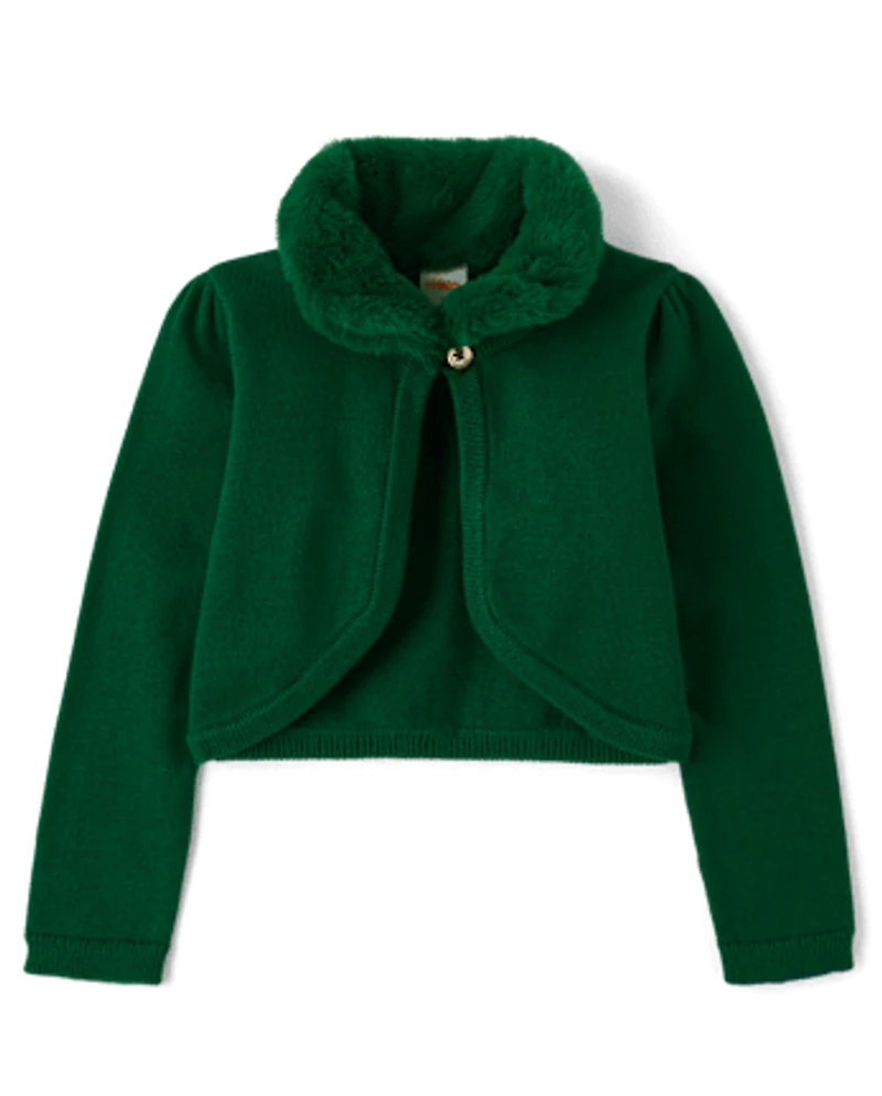 Girls Faux Fur Shrug