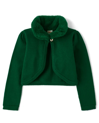 Girls Faux Fur Shrug