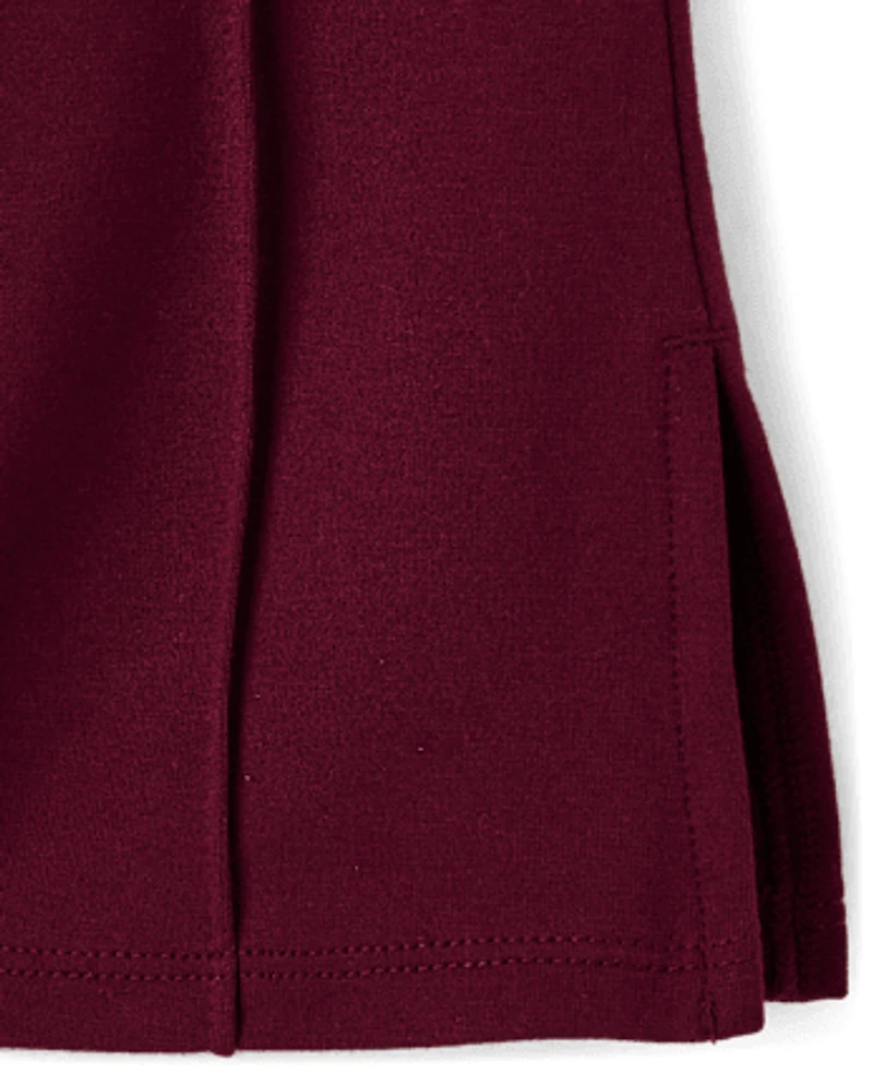 Girls Pintuck Ponte Flare Jeggings