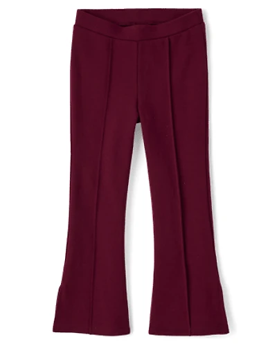 Girls Pintuck Ponte Flare Jeggings