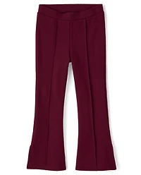Girls Pintuck Ponte Flare Jeggings
