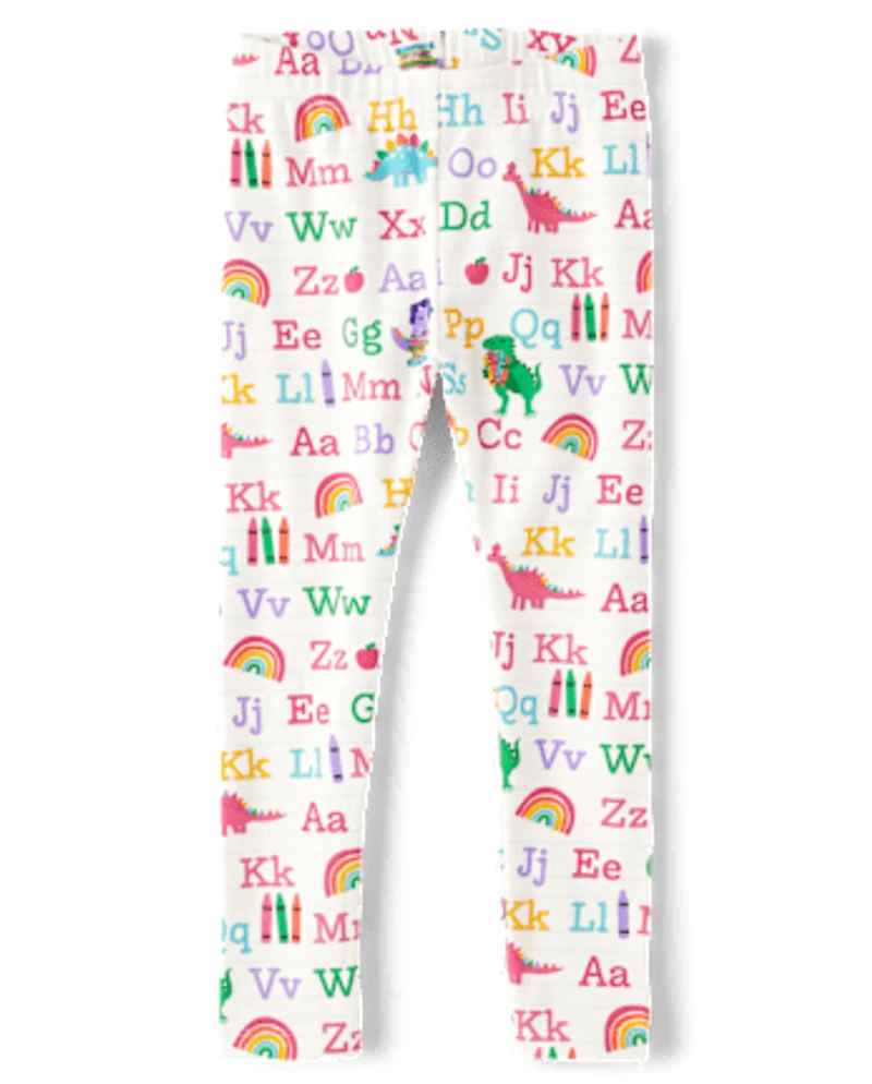 Girls Alphabet Dino Leggings - Classroom Cutie