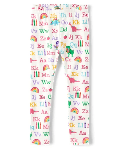 Girls Alphabet Dino Leggings - Classroom Cutie