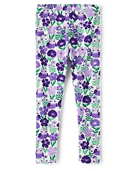 Girls Floral Owl Leggings - Classroom Cutie