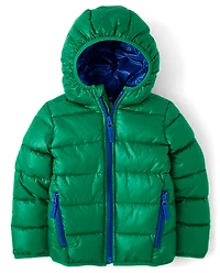 Boys Quilted Puffer Jacket - Little Essentials