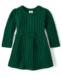 Baby Girls Cable Knit Sweater Dress - Homegrown by Gymboree