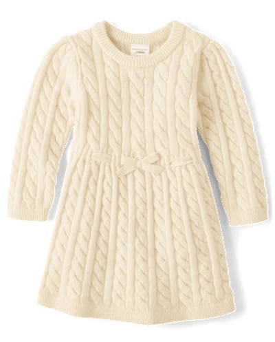 Baby Girls Cable Knit Sweater Dress