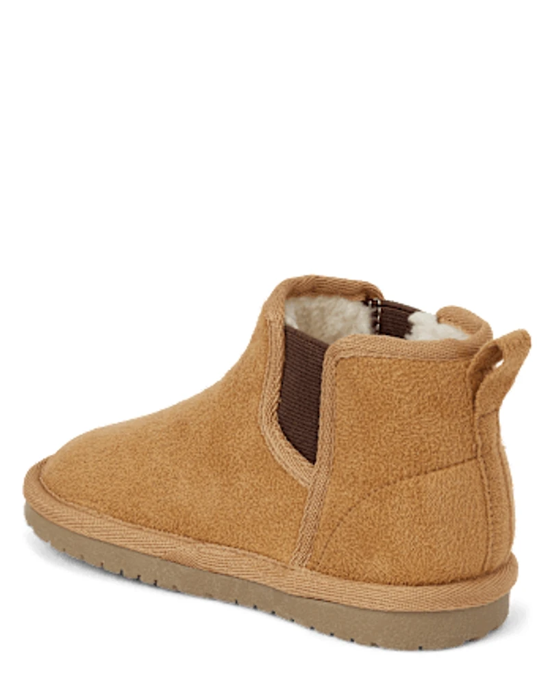 Boys Sherpa-Lined Chelsea Boots - Little Essentials