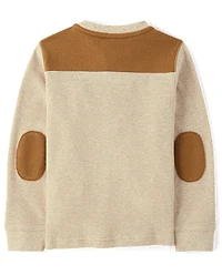 Boys Colorblock Thermal Henley Top - Little Essentials
