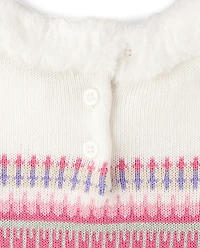 Girls Fairisle Sweater Dress - Little Snowflake