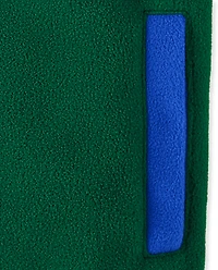 Boys Colorblock Half Button Microfleece Pullover - Little Essentials