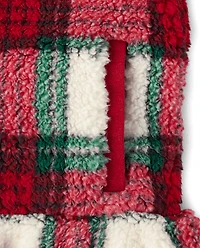 Girls Plaid Sherpa Half Zip Pullover - Little Essentials