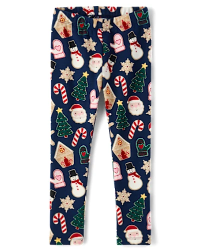 Girls Christmas Cozy Leggings