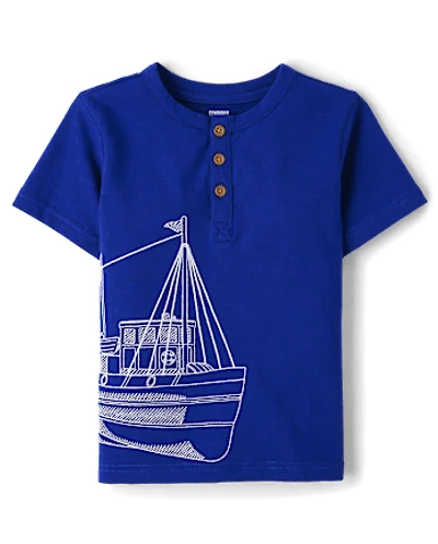 Boys Boat Henley Top - Italian Riviera