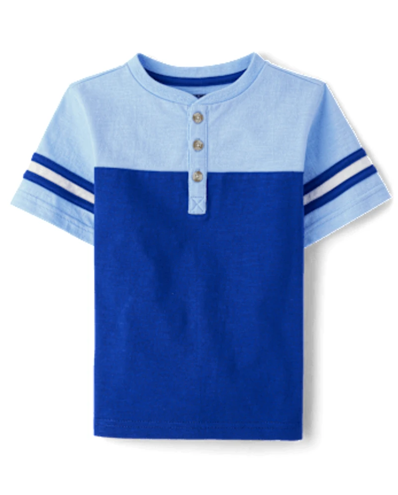 Boys Colorblock Henley Top