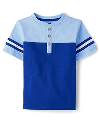 Boys Colorblock Henley Top