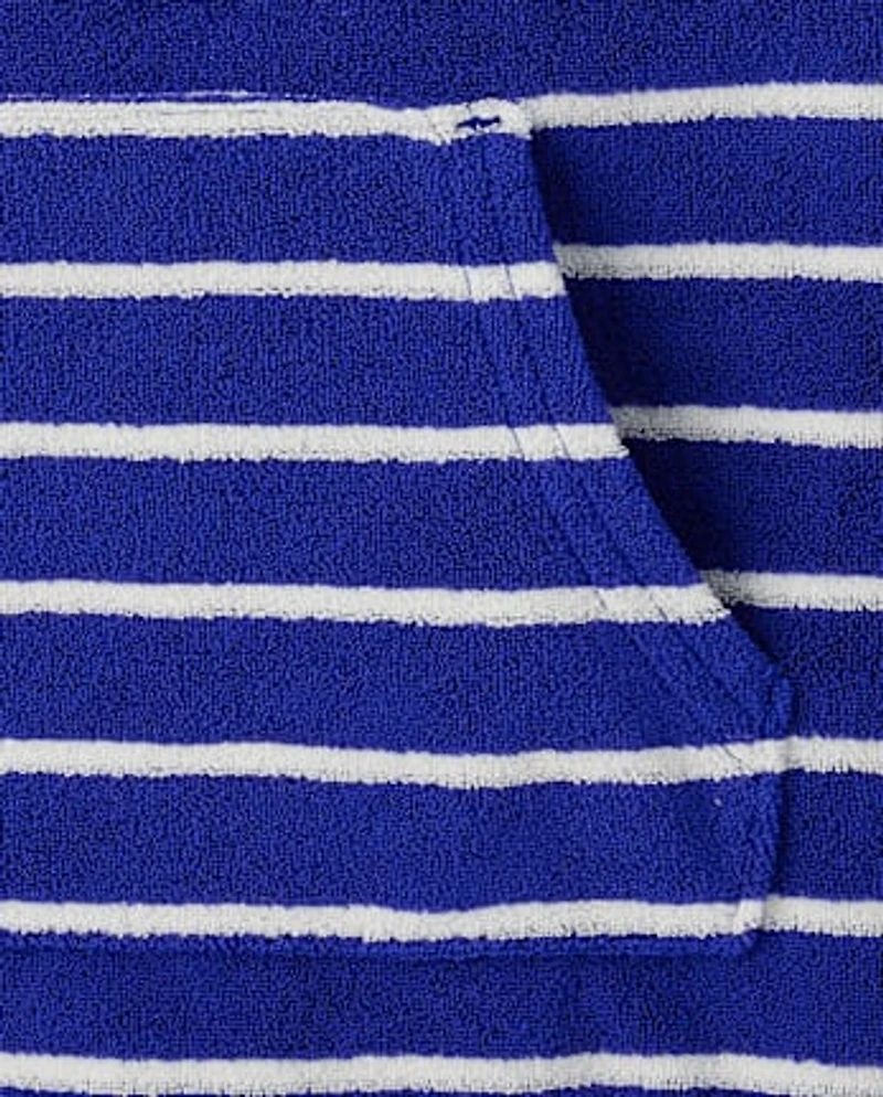 Kids Striped Hooded Cover Up - Swim