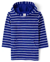 Kids Striped Hooded Cover Up - Swim