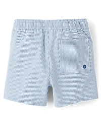 Boys Seersucker Swim Trunks