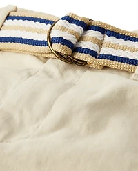 Boys Belted Chino Pants - Garden Party