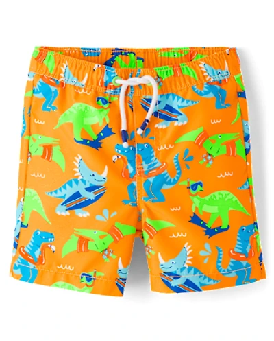 Boys Dino Swim Trunks