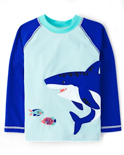 Boys Shark Rashguard - Swim