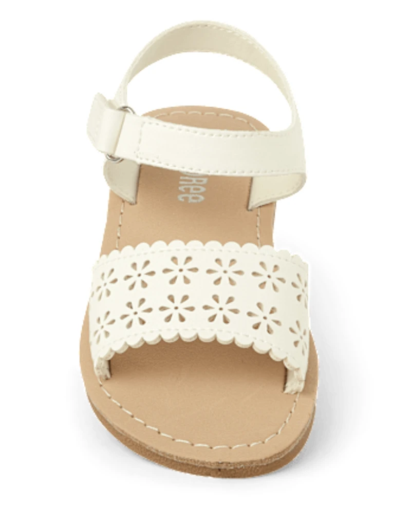 Girls Perforated Sandals - Little Essentials
