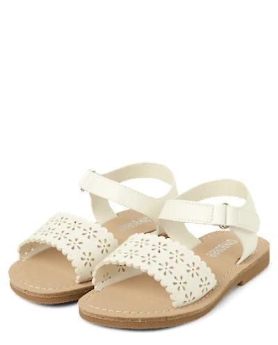 Girls Perforated Sandals - Little Essentials