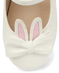 Girls Bunny Bow Ballet Flats - Garden Party