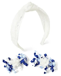 Girls 3-Piece Hair Set - Blue Belle