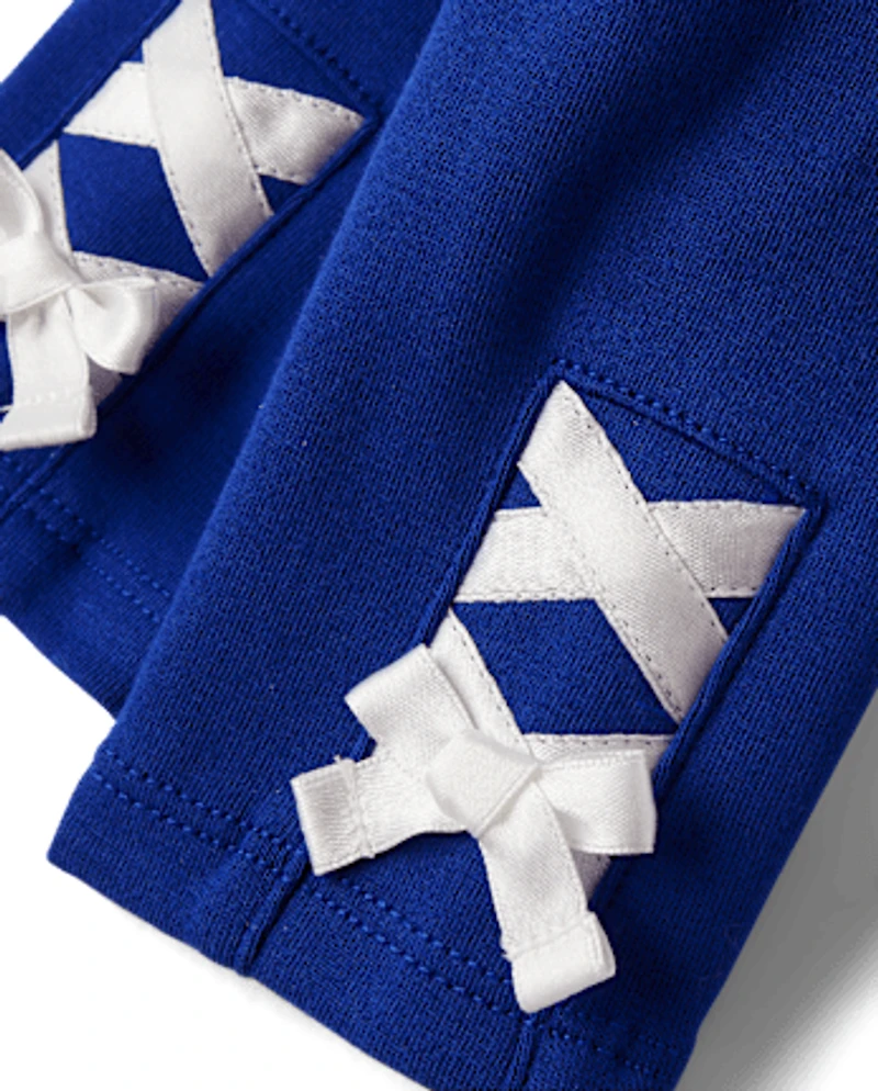 Girls Lace Up Leggings