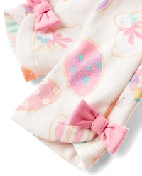 Girls Easter Egg Leggings - Garden Party