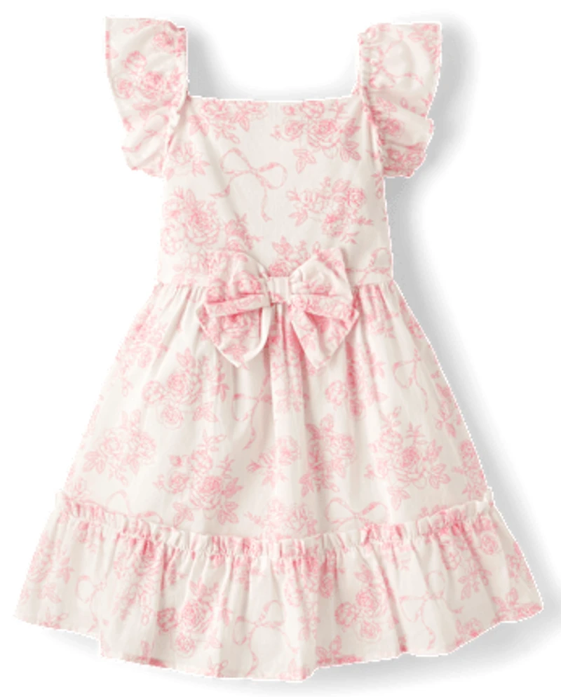 Robe à volants et fleurs pour fille - Blushing Blooms