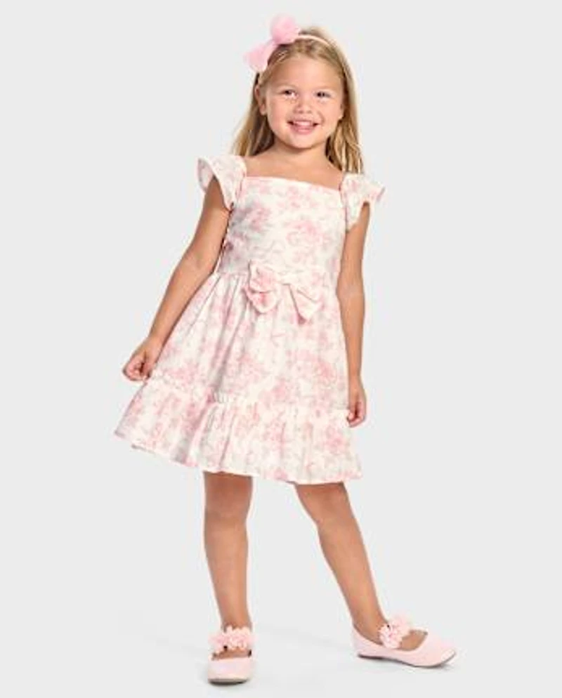 Robe à volants et fleurs pour fille - Blushing Blooms