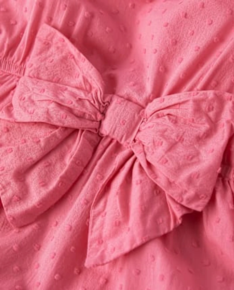 Robe à volants et nœud pour fille - Blushing Blooms
