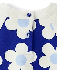 Girls Floral Halter Shift Dress - Blue Belle