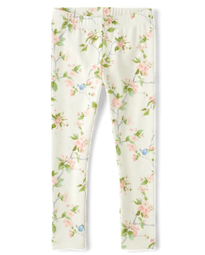 Girls Floral Leggings - Spring Celebrations