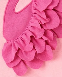 Haut dos nu à volants motif flamant rose pour fille - Seaside Palms