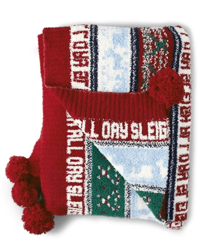Adult Fairisle Sleigh Blanket