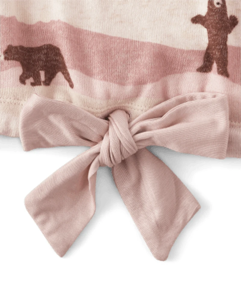 Womens Matching Family Bear Sweater Knit Pajamas