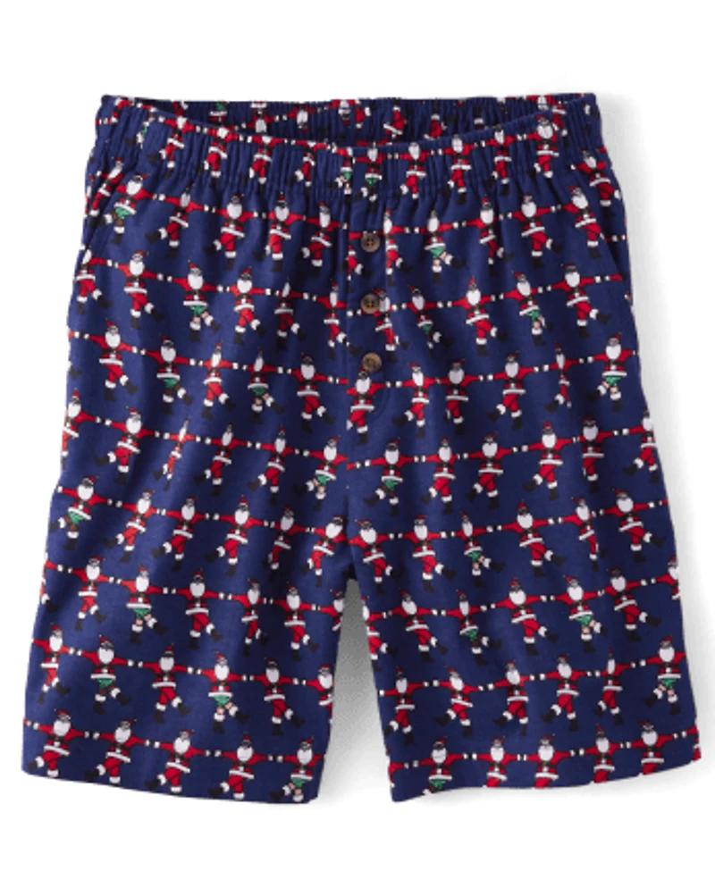 Mens Flannel Pajama Shorts